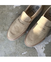 PRAS | PRAS "COMFY LOAFERS" /プラス"コインローファー"（ベージュ×ガムソール）(スニーカー)