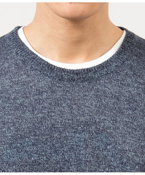 JUNRED（ジュンレッド）の「リネンクルーネック（トップス・メンズ・ネイビー/ピンク・0/1/2）」の6枚目の写真