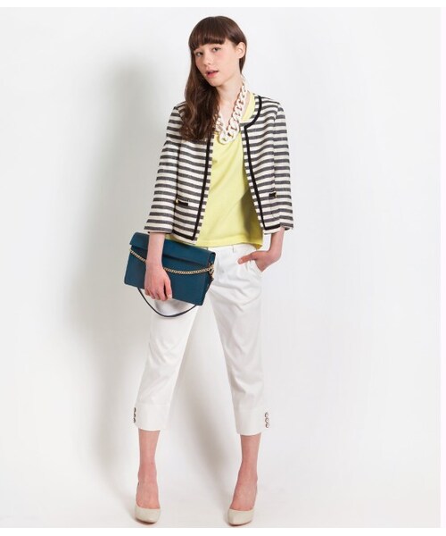 【美品】ROPE PICNIC ノーカラーパンツスーツ ネイビー 36 ROPE' PICNIC ロペピクニック - レディース スーツ・フォーマル