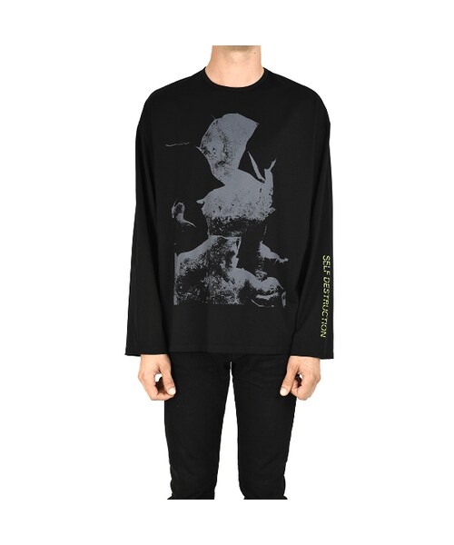 LAD MUSICIAN（ラッドミュージシャン）の「LAD MUSICIAN[ラッドミュージシャン] LONG SLEEVE BIG T-SHIRT（Tシャツ/カットソー・レディース・ホワイト/ブラック・FREE）」の2枚目の写真