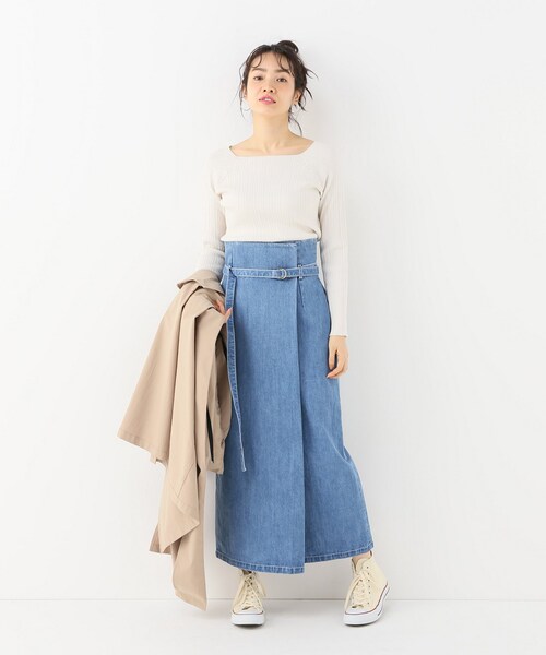 B.C STOCK(ベーセーストック)の「ホワイト(スカート・ホワイト/フリー/在庫あり)」の3枚目の写真