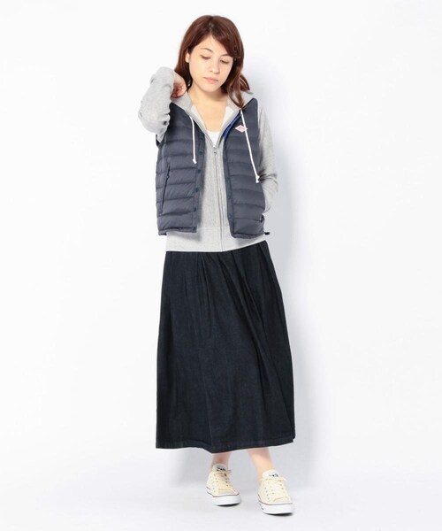 GRANDMA MAMA DAUGHTER（グランマママドーター）の「GRANDMA MAMA DAUGHTER/グランママドーター デニムプリーツスカート（スカート・INDIGO・1/0）」の8枚目の写真