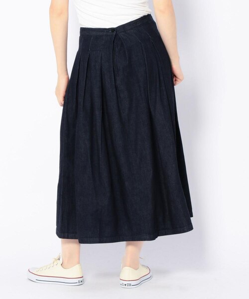 GRANDMA MAMA DAUGHTER（グランマママドーター）の「GRANDMA MAMA DAUGHTER/グランママドーター デニムプリーツスカート（スカート・INDIGO・1/0）」の3枚目の写真