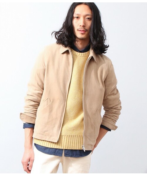 ADAM ET ROPE アダムエロペ スウェード ジャケット 美品 ADAM ET ROPE'（アダムエロペ）の「ゴートスエード シングルライダース