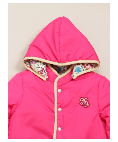 HAKKA KIDS（ハッカキッズ）の「サーモ中綿入りリバーシブルブルゾン（ジャケット/アウター・キッズ・イエロー/ピンク/ブルー・100/110/120）」の6枚目の写真