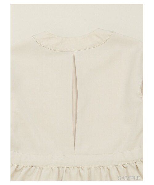 HAKKA KIDS（ハッカキッズ）の「リボンモチーフ付きノーカラーコートワンピース（ワンピース/ドレス・キッズ・ベージュ・100/110/120）」の4枚目の写真