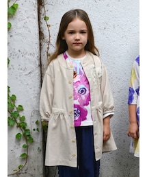 HAKKA KIDS | リボンモチーフ付きノーカラーコートワンピース(ワンピース/ドレス)