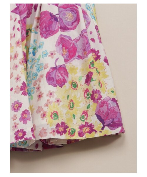 HAKKA KIDS（ハッカキッズ）の「モザイクフラワープリントローンタックプリーツスカート（スカート・キッズ・ピンク・100/110/120）」の5枚目の写真