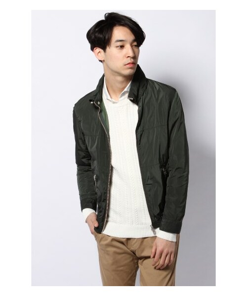 EDIFICE（エディフィス）の「ハイカウントタフタFOOD BZ（その他ブルゾン・メンズ・ネイビー/ベージュ/マスタード/グリーン・44/46/48/50）」の2枚目の写真