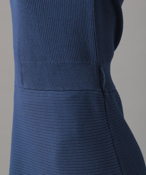 Andemiu（アンデミュウ）の「スカシガラフレアニットワンピース（ワンピース/ドレス・ベージュ/ブルー/ネイビー）」の15枚目の写真