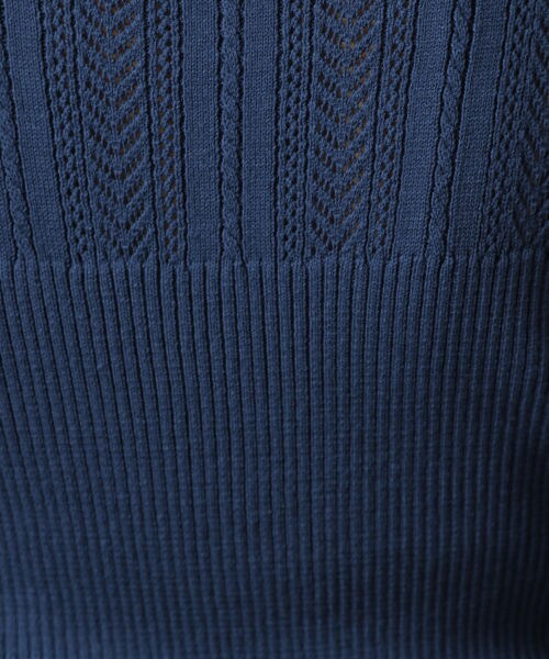 Andemiu（アンデミュウ）の「スカシガラフレアニットワンピース（ワンピース/ドレス・ベージュ/ブルー/ネイビー）」の10枚目の写真