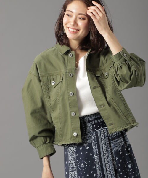 Andemiu（アンデミュウ）の「ハイショクＧジャン（ジャケット/アウター・カーキ/ブルー）」の4枚目の写真