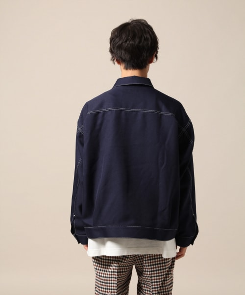 RAGEBLUE（レイジブルー）の「＜注目度No.1＞ステッチショートブルゾン（ジャケット/アウター・ブラック/ベージュ/ネイビー）」の17枚目の写真