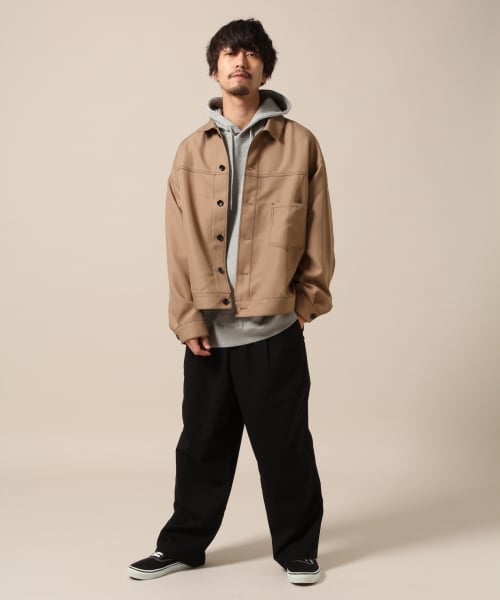 RAGEBLUE（レイジブルー）の「＜注目度No.1＞ステッチショートブルゾン（ジャケット/アウター・ブラック/ベージュ/ネイビー）」の11枚目の写真