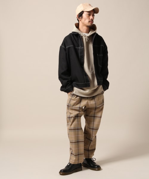 RAGEBLUE（レイジブルー）の「＜注目度No.1＞ステッチショートブルゾン（ジャケット/アウター・ブラック/ベージュ/ネイビー）」の9枚目の写真