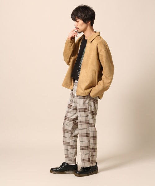 RAGEBLUE（レイジブルー）の「タータンチェックワイドパンツSS（パンツ・グレー系/ベージュ系/ネイビー系）」の4枚目の写真