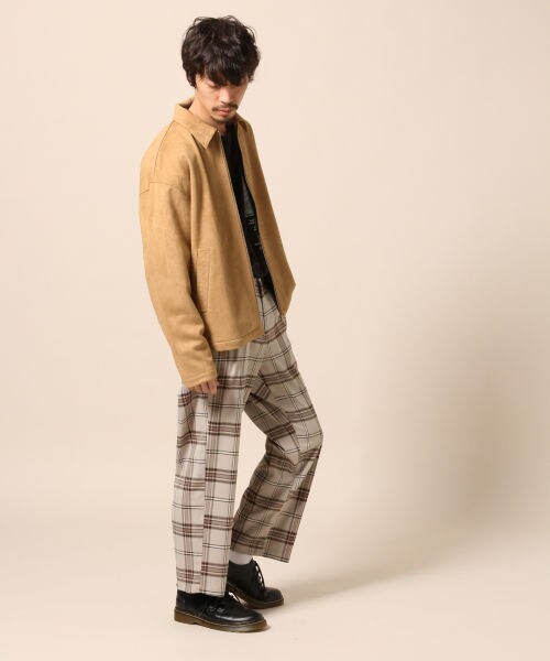 RAGEBLUE（レイジブルー）の「タータンチェックワイドパンツSS（パンツ・グレー系/ベージュ系/ネイビー系）」の5枚目の写真