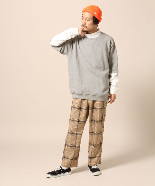 RAGEBLUE（レイジブルー）の「タータンチェックワイドパンツSS（パンツ・グレー系/ベージュ系/ネイビー系）」の6枚目の写真