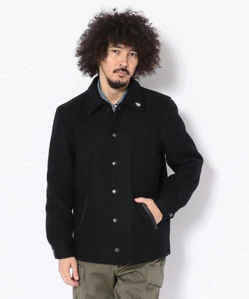 schott（ショット）の「780US MELTON COACH JACKET/メルトン コーチジャケット（ジャケット/アウター・メンズ・NAVY・NAVY/36 (残り1点)/NAVY/38 (販売中)/NAVY/40 (残りわずか)/NAVY/42 (再入荷メール受付中)）」の2枚目の写真
