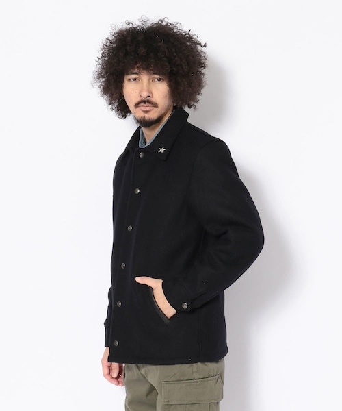 schott（ショット）の「780US MELTON COACH JACKET/メルトン コーチジャケット（ジャケット/アウター・メンズ・NAVY・NAVY/36 (残り1点)/NAVY/38 (販売中)/NAVY/40 (残りわずか)/NAVY/42 (再入荷メール受付中)）」の3枚目の写真