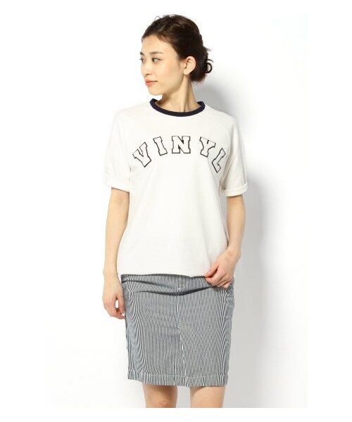 JOURNAL STANDARD（ジャーナルスタンダード）の「【HARVEY FAIRCLOTH /ハーヴェイ・フェアクロス】"VINYL" Tシャツ（カットソー・Ｔシャツ・レディース・イエロー/ホワイト・M）」の3枚目の写真