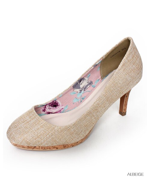 RANDA（ランダ）の「ジュートマテリアルパンプス/CS3317（ヒール7.5-9cm・レディース・グレー/ピンクベージュ/イエロー/ピンク/オレンジ/ベージュ/ブラック/ブルー・23.0/23.5/24.0/24.5/22.5/22.0）」の3枚目の写真