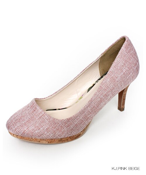 RANDA（ランダ）の「ジュートマテリアルパンプス/CS3317（ヒール7.5-9cm・レディース・グレー/ピンクベージュ/イエロー/ピンク/オレンジ/ベージュ/ブラック/ブルー・23.0/23.5/24.0/24.5/22.5/22.0）」の7枚目の写真