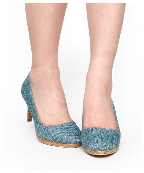 RANDA（ランダ）の「ジュートマテリアルパンプス/CS3317（ヒール7.5-9cm・レディース・グレー/ピンクベージュ/イエロー/ピンク/オレンジ/ベージュ/ブラック/ブルー・23.0/23.5/24.0/24.5/22.5/22.0）」の14枚目の写真