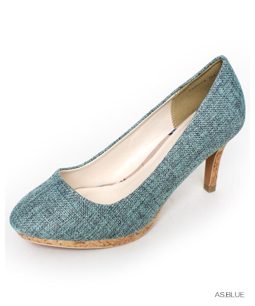 RANDA（ランダ）の「ジュートマテリアルパンプス/CS3317（ヒール7.5-9cm・レディース・グレー/ピンクベージュ/イエロー/ピンク/オレンジ/ベージュ/ブラック/ブルー・23.0/23.5/24.0/24.5/22.5/22.0）」の4枚目の写真