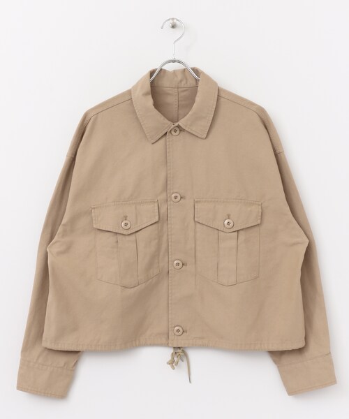 SENSE OF PLACE by URBAN RESEARCH(センスオブプレイスバイアーバンリサーチ)の「ミリタリージャケット(ジャケット/アウター・レディース・BEIGE/KHAKI/CHARCOAL・FREE)」の2枚目の写真