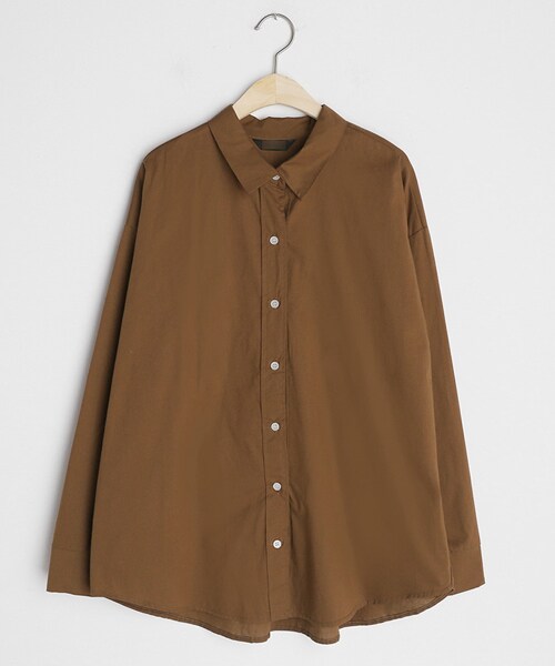 DHOLIC（ディーホリック）の「コットンボタンシャツ（シャツ/ブラウス・レディース・ホワイト/ベージュ/ブラウン/ピンク・FREE）」の2枚目の写真