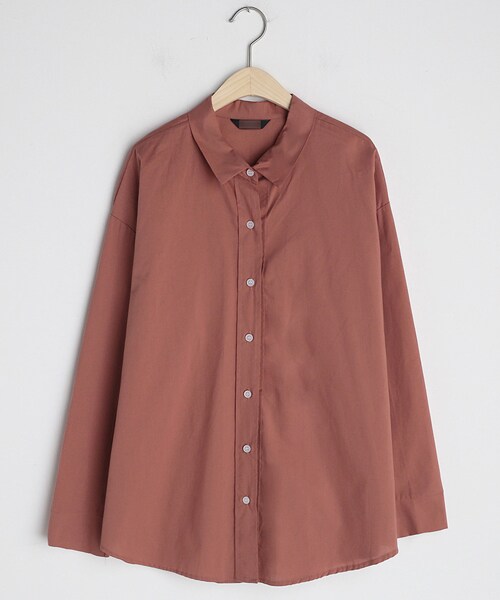 DHOLIC（ディーホリック）の「コットンボタンシャツ（シャツ/ブラウス・レディース・ホワイト/ベージュ/ブラウン/ピンク・FREE）」の4枚目の写真