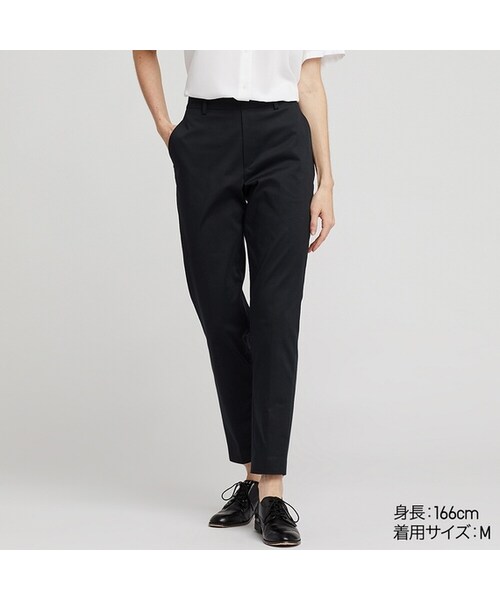 UNIQLO（ユニクロ）の「EZYサテンアンクルパンツ（その他パンツ・レディース・LIGHT BLUE 60/OFF WHITE 01/GRAY 07/NAVY 69/BEIGE 31/BLACK 09・XS/L/3XL/M/XXL/S/XL）」の3枚目の写真