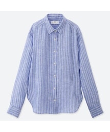 UNIQLO | プレミアムリネンストライプシャツ（長袖）(シャツ/ブラウス)