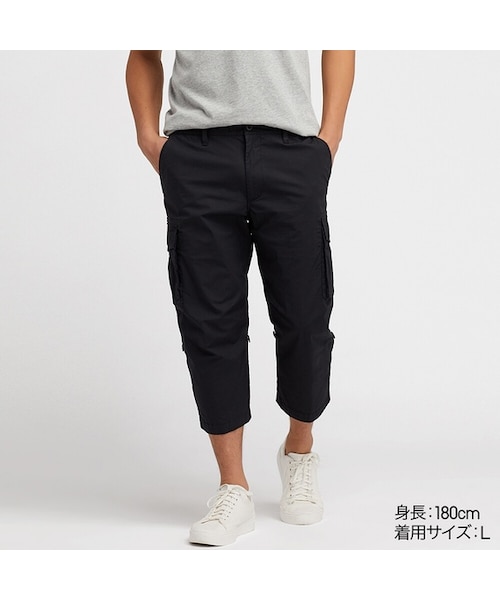 UNIQLO（ユニクロ）の「ロールアップスリークォーターカーゴ（その他パンツ・メンズ・NAVY 69/BEIGE 32/BLACK 09/OLIVE 56・M/L/3XL/XS/4XL/XL/S/XXL）」の2枚目の写真