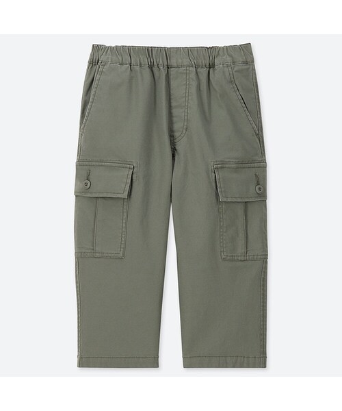 UNIQLO（ユニクロ）の「BOYS カーゴクロップドパンツ（その他パンツ・キッズ・BEIGE 32/OLIVE 57/NAVY 69・140/160/130/120/100/150/110）」の2枚目の写真