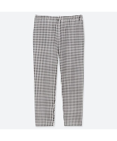 UNIQLO（ユニクロ）の「GIRLS レギンス（チェック・7分丈）（レギンス/スパッツ・キッズ・BLUE 63/BLACK 09・130/140/120/160/110/150）」の2枚目の写真