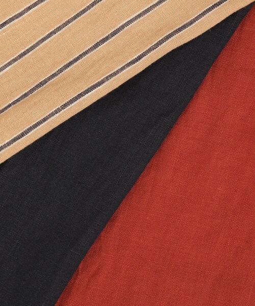 studio CLIP（スタディオクリップ）の「リネン100マキシタックスカート[WEB先行予約]（スカート・ストライプ/チャコール/オレンジ）」の14枚目の写真