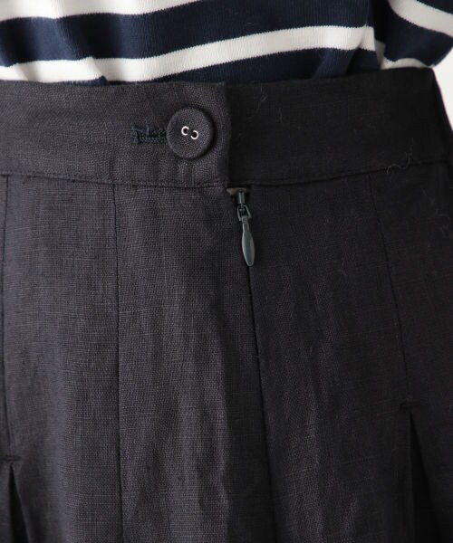 studio CLIP（スタディオクリップ）の「リネン100マキシタックスカート[WEB先行予約]（スカート・ストライプ/チャコール/オレンジ）」の10枚目の写真