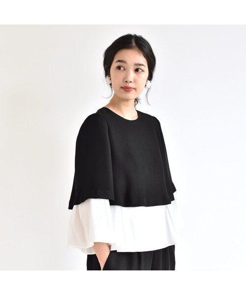 Kaene カエン の 切替フリルブラウス ワンピース Wear