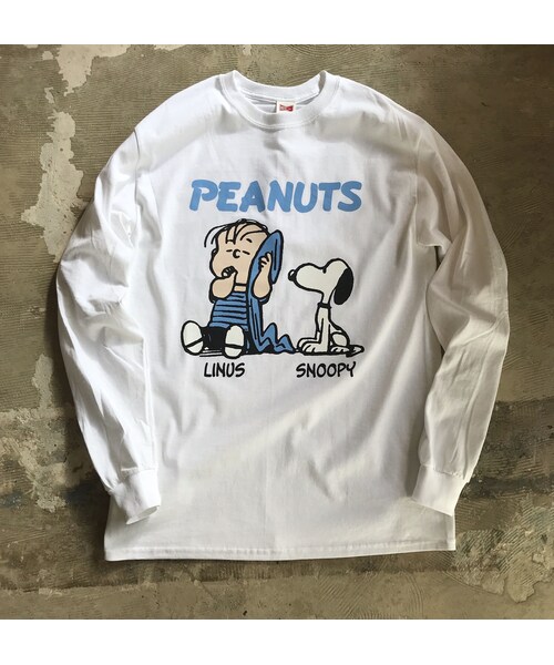 Vote Make New Clothes ボートメイクニュークローズ の Vote Make New Clothes Snoopy L S Tee ヴォートメイクニュークローズ スヌーピーロングtシャツ Tシャツ カットソー Wear