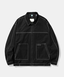 Diamond Layla | [SPECIAL EXPORT LINE]Layla everlasting love Stitch Full-Zip Coach Jacket EJ1 Black  (ブルゾン)