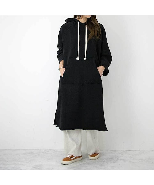 Sheson（シーズン）の「Sheson(シーズン)セレクト 裏毛パーカーワンピース（ワンピース・レディース・ベージュ/ピンク/ブラック・FREE）」の2枚目の写真