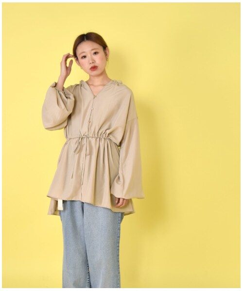 最安価格 w closet（ダブルクローゼット）の「ウエストリボンギャザー トップス