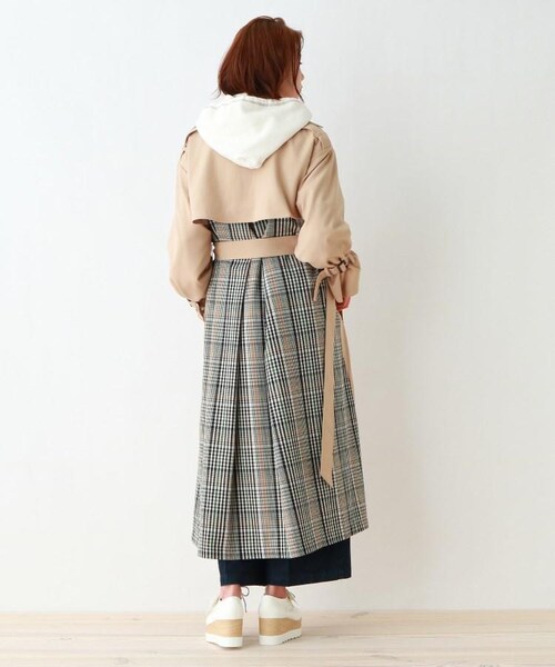 OZOC(オゾック)の「【2WAY】キルトライナー付ストレッチソフトトレンチコート(ジャケット/アウター・レディース・ベージュ(052)/ネイビー(093)/ベージュ(152)・36(S)/38(M))」の6枚目の写真