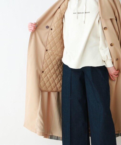 OZOC(オゾック)の「【2WAY】キルトライナー付ストレッチソフトトレンチコート(ジャケット/アウター・レディース・ベージュ(052)/ネイビー(093)/ベージュ(152)・36(S)/38(M))」の10枚目の写真