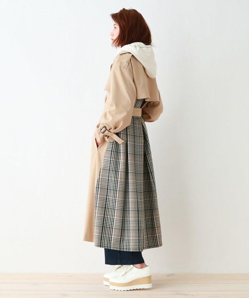 OZOC(オゾック)の「【2WAY】キルトライナー付ストレッチソフトトレンチコート(ジャケット/アウター・レディース・ベージュ(052)/ネイビー(093)/ベージュ(152)・36(S)/38(M))」の5枚目の写真