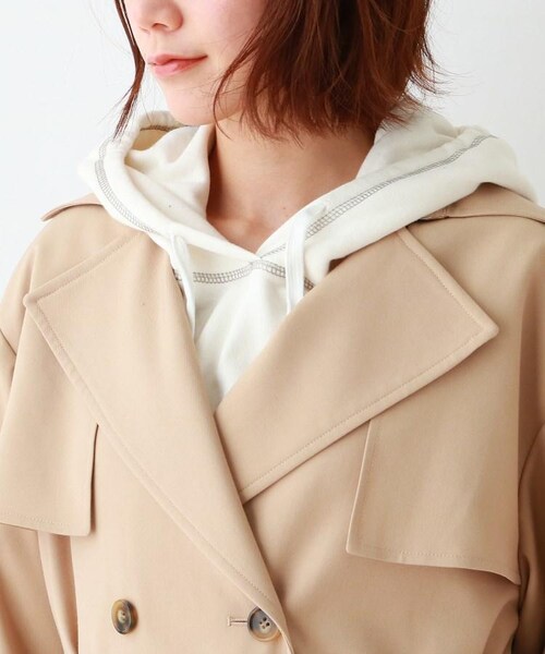 OZOC(オゾック)の「【2WAY】キルトライナー付ストレッチソフトトレンチコート(ジャケット/アウター・レディース・ベージュ(052)/ネイビー(093)/ベージュ(152)・36(S)/38(M))」の7枚目の写真