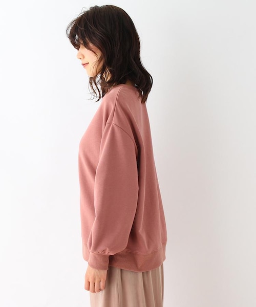 OZOC（オゾック）の「袖ギャザー裏毛スウェット（その他・レディース・グレー(012)/ブラック(019)/ナチュラル(050)/ピンク(072)・38(M)）」の7枚目の写真