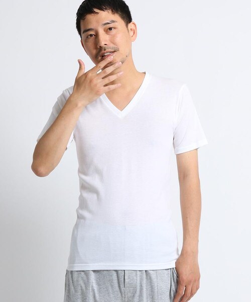 Takeo Kikuchi タケオキクチ の 日本製 インナーvネックtシャツ メンズ トップス Tシャツ インナー Vネック その他 Wear
